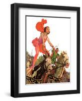 "Circus Bareback Riders,"April 6, 1935-Maurice Bower-Framed Giclee Print