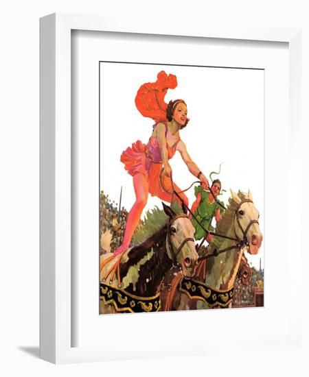 "Circus Bareback Riders,"April 6, 1935-Maurice Bower-Framed Giclee Print