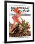 "Circus Bareback Riders," Saturday Evening Post Cover, April 6, 1935-Maurice Bower-Framed Giclee Print