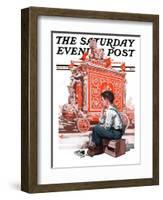 "Circus Calliope," Saturday Evening Post Cover, May 23, 1925-Elbert Mcgran Jackson-Framed Giclee Print