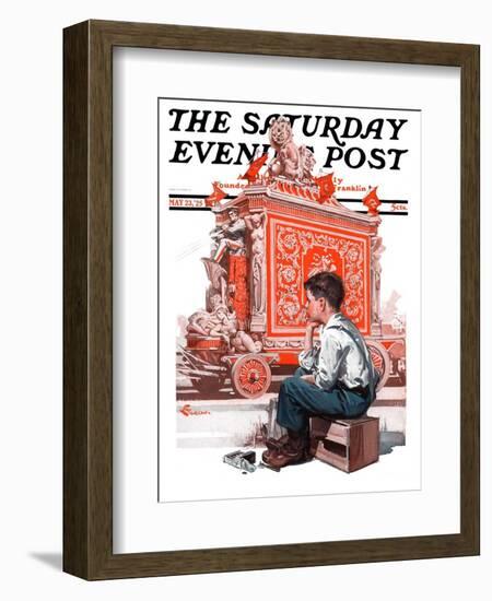 "Circus Calliope," Saturday Evening Post Cover, May 23, 1925-Elbert Mcgran Jackson-Framed Giclee Print