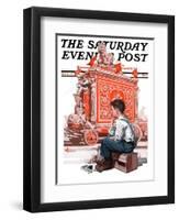 "Circus Calliope," Saturday Evening Post Cover, May 23, 1925-Elbert Mcgran Jackson-Framed Giclee Print