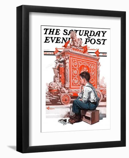 "Circus Calliope," Saturday Evening Post Cover, May 23, 1925-Elbert Mcgran Jackson-Framed Giclee Print