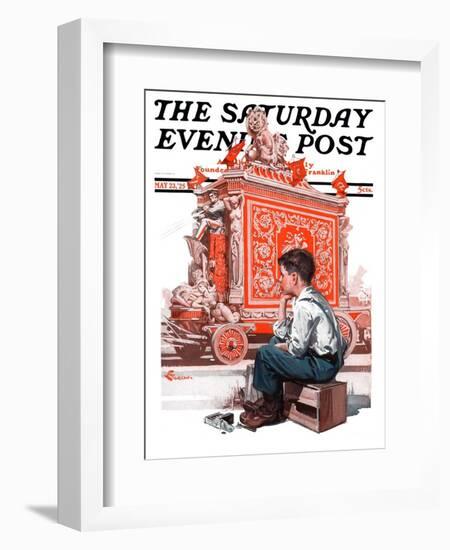 "Circus Calliope," Saturday Evening Post Cover, May 23, 1925-Elbert Mcgran Jackson-Framed Giclee Print