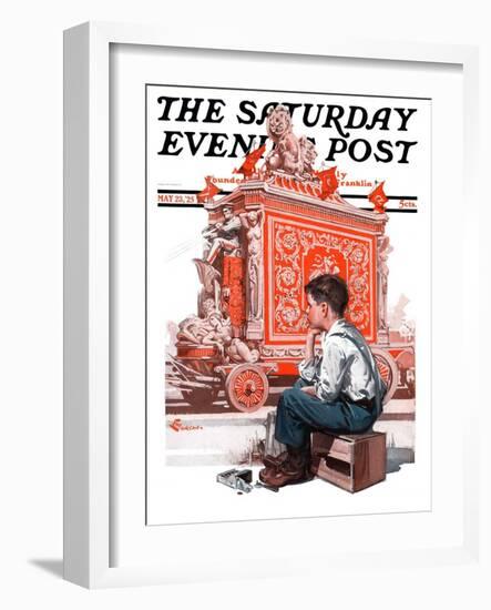 "Circus Calliope," Saturday Evening Post Cover, May 23, 1925-Elbert Mcgran Jackson-Framed Giclee Print