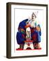 "Circus Clown and Pooch,"June 3, 1939-John E. Sheridan-Framed Giclee Print