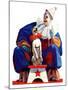 "Circus Clown and Pooch,"June 3, 1939-John E. Sheridan-Mounted Giclee Print