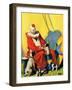 "Circus Clown and Show Dogs,"April 1, 1929-Ray C. Strang-Framed Giclee Print