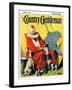 "Circus Clown and Show Dogs," Country Gentleman Cover, April 1, 1929-Ray C. Strang-Framed Giclee Print