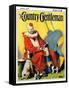 "Circus Clown and Show Dogs," Country Gentleman Cover, April 1, 1929-Ray C. Strang-Framed Stretched Canvas