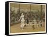 Circus Clown with Five Dogs in a Circus Ring-Charles Green-Framed Stretched Canvas