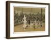 Circus Clown with Five Dogs in a Circus Ring-Charles Green-Framed Art Print