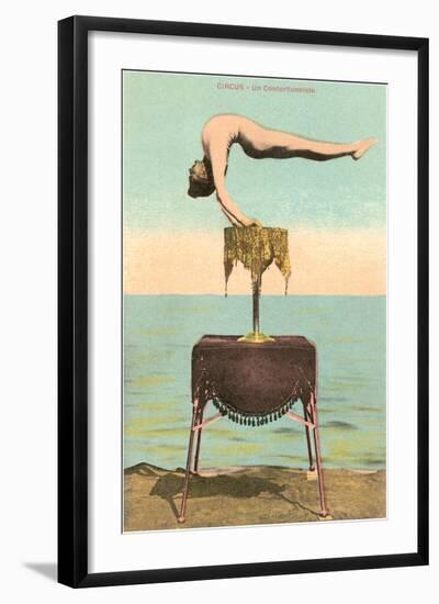 Circus Contortionist at Beach-null-Framed Art Print