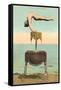 Circus Contortionist at Beach-null-Framed Stretched Canvas