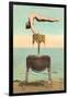 Circus Contortionist at Beach-null-Framed Art Print