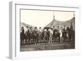 Circus Cowboys, 1915-null-Framed Art Print
