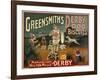 Circus Dogs Advertising "Greensmiths Derby" Dog Biscuits-null-Framed Premium Photographic Print