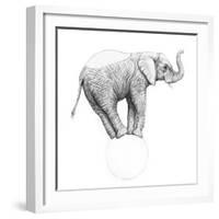 Circus Elephant, 2015,-Ele Grafton-Framed Giclee Print