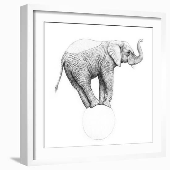 Circus Elephant, 2015,-Ele Grafton-Framed Giclee Print