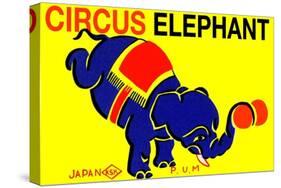 Circus Elephant-null-Stretched Canvas