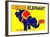 Circus Elephant-null-Framed Art Print