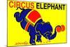 Circus Elephant-null-Mounted Art Print