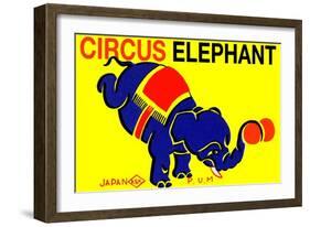 Circus Elephant-null-Framed Art Print