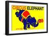 Circus Elephant-null-Framed Art Print