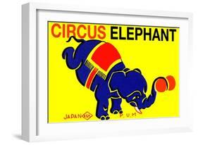 Circus Elephant-null-Framed Art Print