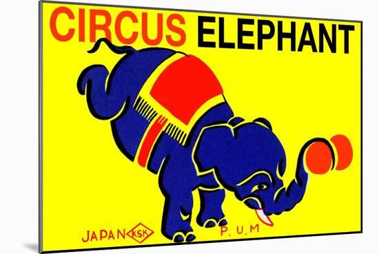 Circus Elephant-null-Mounted Art Print