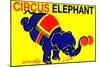 Circus Elephant-null-Mounted Art Print