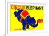 Circus Elephant-null-Framed Art Print