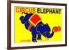 Circus Elephant-null-Framed Art Print