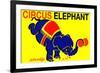 Circus Elephant-null-Framed Art Print