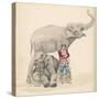 Circus Elephants and Their Trainer-Jules Garnier-Stretched Canvas