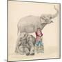 Circus Elephants and Their Trainer-Jules Garnier-Mounted Art Print