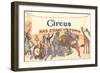 Circus Has Come to Town, Animals-null-Framed Art Print