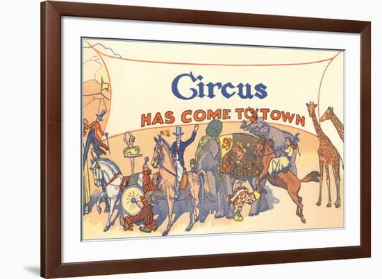 Circus Has Come to Town, Animals-null-Framed Art Print