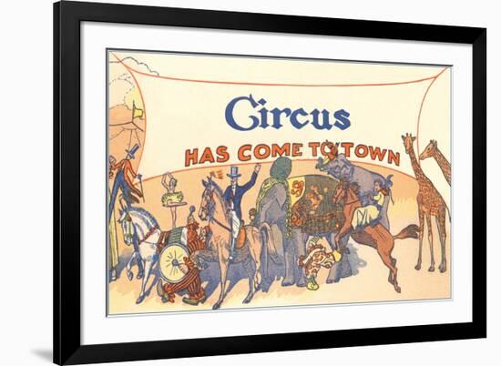 Circus Has Come to Town, Animals-null-Framed Art Print