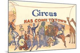 Circus Has Come to Town, Animals-null-Mounted Art Print