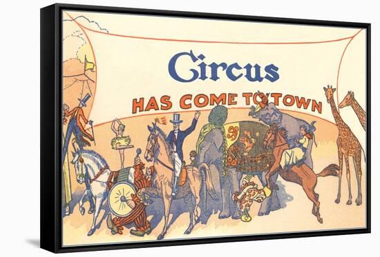 Circus Has Come to Town, Animals-null-Framed Stretched Canvas