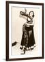 Circus Lady with Large Snake-null-Framed Art Print