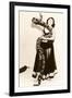 Circus Lady with Large Snake-null-Framed Art Print