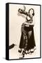 Circus Lady with Large Snake-null-Framed Stretched Canvas