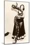 Circus Lady with Large Snake-null-Mounted Art Print