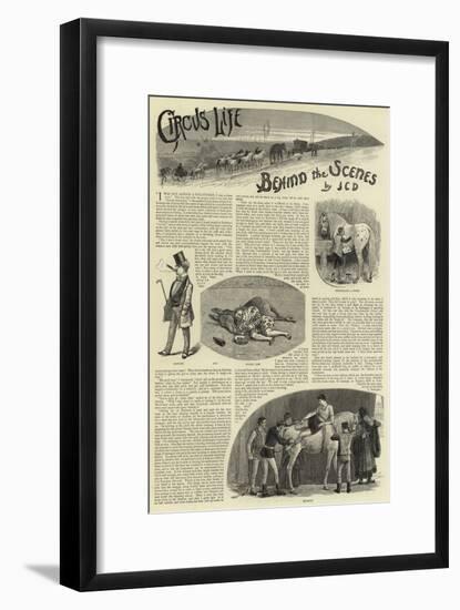 Circus Life Behind the Scenes-null-Framed Giclee Print