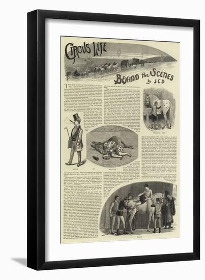 Circus Life Behind the Scenes-null-Framed Giclee Print