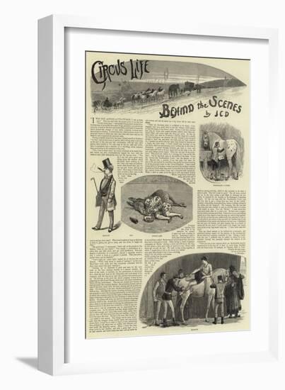 Circus Life Behind the Scenes-null-Framed Giclee Print