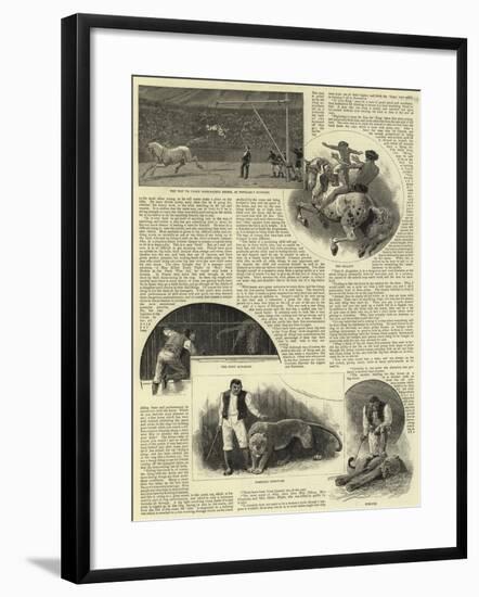 Circus Life Behind the Scenes-null-Framed Giclee Print