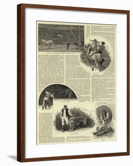 Circus Life Behind the Scenes-null-Framed Giclee Print